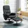 Homcom Relaxsessel mit Fußhocker 76 x 105 x 81 cm Schwarz mit Liegefunktion und Massagefunktion