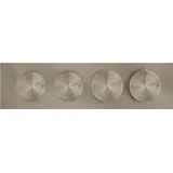 GESSI Origini Fertigmontageset Hochleistung-Thermostat mit Tasten-Bedienung, 2-Wege, horizontale Wandmontage, 66222149, Farbe: Finox Optik