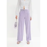 bonprix Bundfaltenhose Loose Fit Lila 42