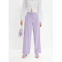 bonprix Bundfaltenhose Loose Fit Lila 42