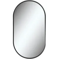 Linea Natura Badezimmerspiegel Albany, Metall, Kunststoff, Glas, oval, 50x90x5