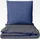 Setex Wendebettwäsche Feinbiber Blau/Grau 135 x 200 cm + 80 x 80 cm