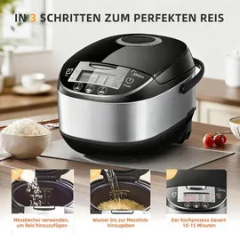 Midea Reiskocher Schwarz/Silber 5,0 l