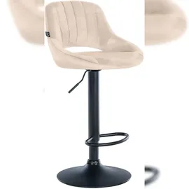 CLP Barhocker Milet Samt Creme schwarz