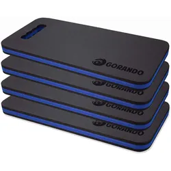 GORANDO® Premium EVA Kniekissen - 44x22cm - für Garten, Haus, Werkstatt - Kniepad - blau - 4er set
