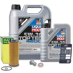 Mann-filter Ölwechselset + 6l 5W-30 Motoröl für BMW