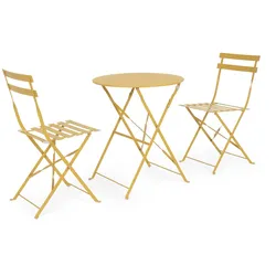 Gartenlounge Wissant aus Metall, Ocker