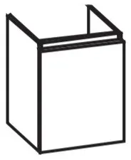 Artiqua 116 LED-Waschtischunterschrank, Eiche Weiß quer NB, 116-WUTB-AC14-L-7186-440 116-WUTB-AC14-L-7186-440