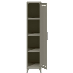 Bisley Garderobenschrank »FERN Locker« 3 Fachböden grau, 38x180 cm