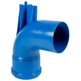 SKOBERNE Condens Blue Bogen 87° mit Stützfuss einwandig, verschiedene Größen (Ausführung: Ø 60)