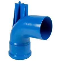 SKOBERNE Condens Blue Bogen 87° mit Stützfuss einwandig, verschiedene Größen (Ausführung: Ø 60)