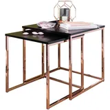 KADIMA DESIGN Couchtisch Bronze, Holz, Quadratisch,Quadratisch, Stativgestell, 40x42x40 cm, Wohnzimmer, Wohnzimmertische, Beistelltische