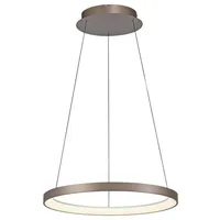 Paul Neuhaus LED Pendelleuchte LED Pendelleuchte HOOP, höhenverstellbar, dimmbar, Memoryfunktion, 1xLED-Board/37W/3000K, warmweiß, manuell höhenverstellbar mit Lift, stufenlos dimmbar silberfarben