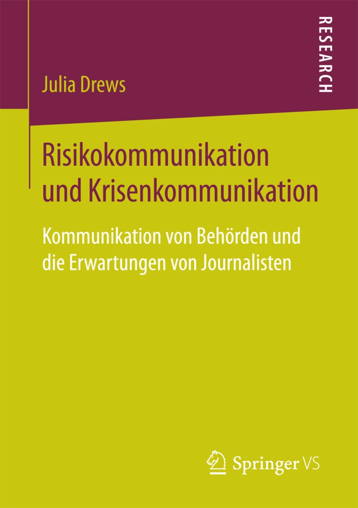 Risikokommunikation Und Krisenkommunikation - Julia Drews  Kartoniert (TB)
