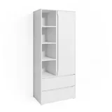 Vicco Kleiderschrank Ruben, Weiß, 80 x 189 cm