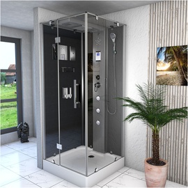 SeniorBad Dampfdusche Duschtempel Sauna Dusche Duschkabine D38-13L2 90x90cm ohne 2K Scheiben Versiegelung