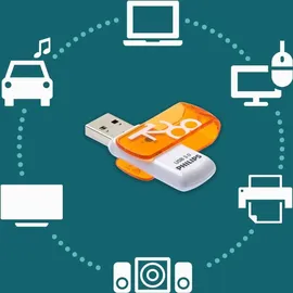 Philips Vivid Edition 128 GB orange/weiß USB 3.0