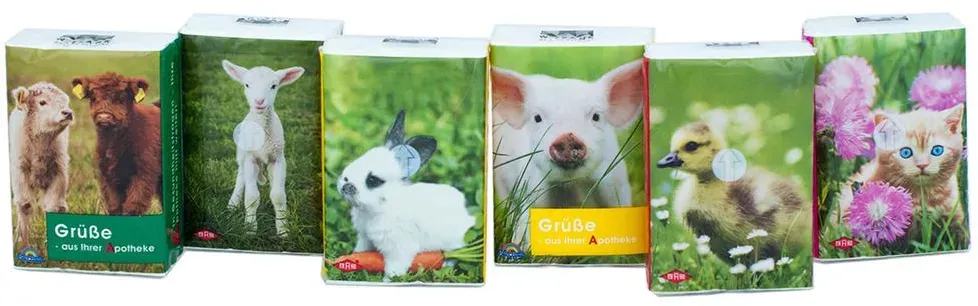 Frank® Taschentücher Motiv Tierkinder