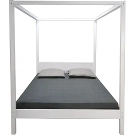 Weber Industries HIMMELBETT ROMANCE / Bett 140x190 - Weiß - Weiß