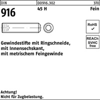 Industrial Quality Supplies DIN 916/ISO 4029 Gewindestifte mit Ringschneide