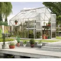 Vitavia Gewächshaus Phönix 8300 ESG/HKP, inkl. Fundament, ca. B257/H254/T324 cm, Silber