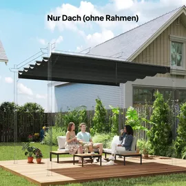 Outsunny Ersatzdach für Pergola 2,5 x 2,55 m Grau