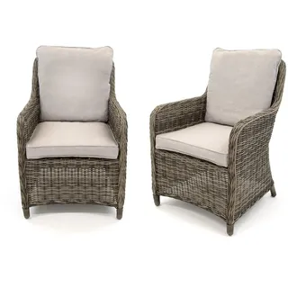 bellavista - Home & Garden® Ria Dining-Sessel 92 x 64 x 65 cm grau 2 St.