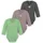 normani Outdoor Sports 3er Pack Baby Merino Langarm Wickelbody in Anthrazit/Rosa/Grün | Gr.: 68
