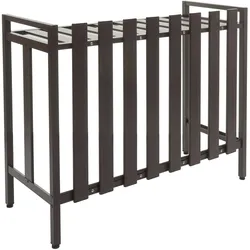 Mendler Verkleidung für Klimaanlage/Wärmepumpe HWC-K58, Abdeckung Schutzgitter Pflanzenregal, Metall 80x90x39cm ~ braun