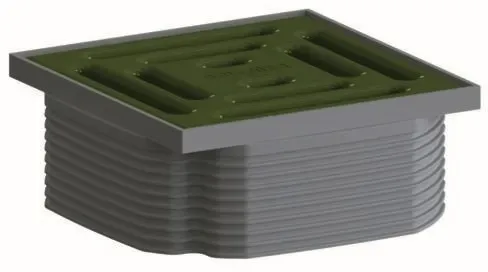 Dallmer Aufsatz DallDrain Pure, bronzegrün, 100 x 100 mm, 518095 518095