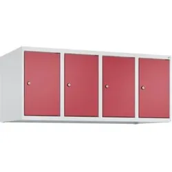 C+P Aufsatzschrank, 7035/3003 500x1200x500mm Verschluss Zylinderschloss 4 Abteile