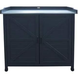 HABAU Gartenschrank (Roger) anthrazit, wetterfester Outdoor-Schrank für Garten, Terrasse und Balkon, 98 x 45 x 95 cm – HABAU