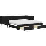 vidaXL Tagesbett 100 x 200 cm Schwarz
