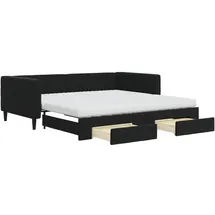 vidaXL Tagesbett 100 x 200 cm Schwarz