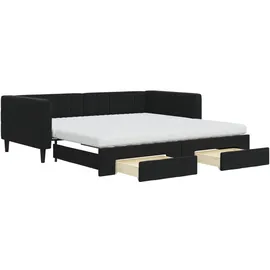 vidaXL Tagesbett 100 x 200 cm Schwarz
