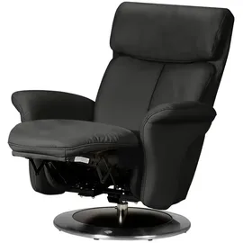 HIMOLLA Relaxsessel 7227 Leder 82 x 109 x 90 cm Schwarz mit Relax-Funktion