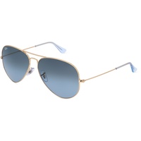 Ray-Ban RB 3025 AVIATOR Unisex-Sonnenbrille Vollrand Pilot Metall-Gestell, gold