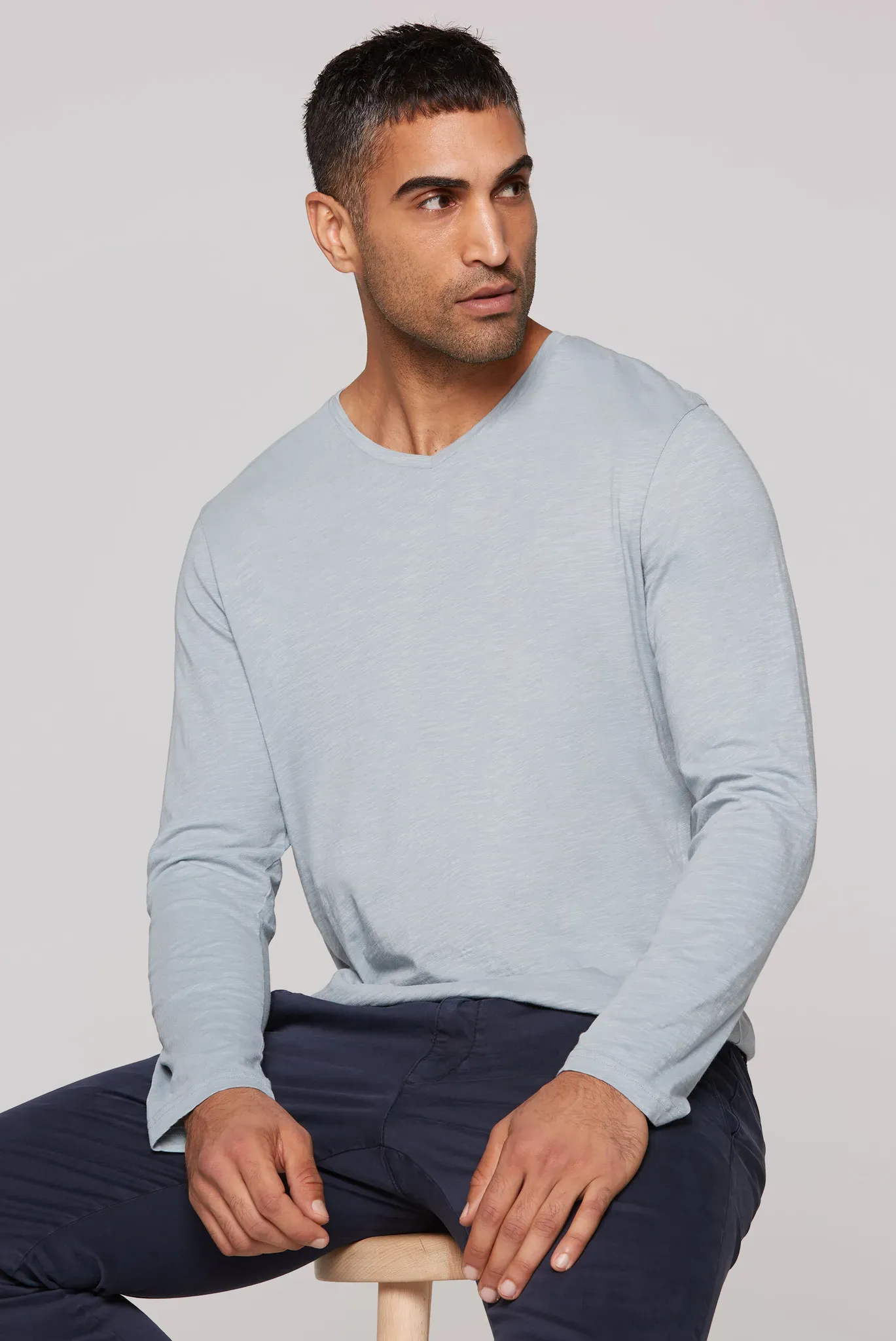 V-Shirt CMPD, Herren, Gr. 3XL, smokey mint, Single Jersey, Material: 100% Baumwolle, unifarben, regular fit normal, V-Ausschnitt, eingesetzt gerader Abschluss, Shirts, aus Baumwolle