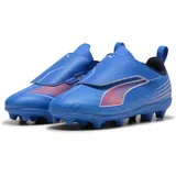 Puma 6 Play V FG/AG RB JR Soccer Shoe, Ultra Blue White-Glowing red 27 EU