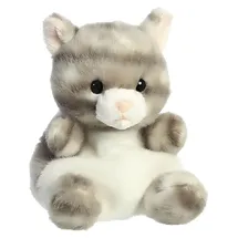 AURORA Palm Pals Katze 13 cm Grau/Weiß