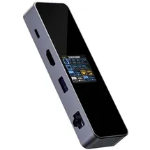 DockCase USB-C® Dockingstation DBP61L Universal integriertes Display, inkl. Ladefunktion, USB-C® Power Delivery