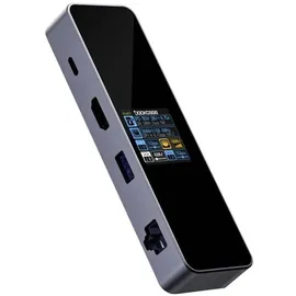 DockCase USB-C® Dockingstation DBP61L Universal integriertes Display, inkl. Ladefunktion, USB-C® Power Delivery