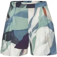LASCANA Shorts Damen creme-blau-braun bedruckt Gr.38