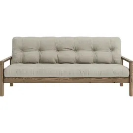 Karup DESIGN Schlafsofa "KNOB", mit Futonmatratze verschiedene Farben, FSC-zertifiziert, Kiefer braun