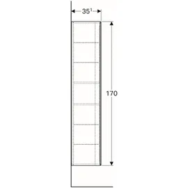 Geberit Xeno2 Hochschrank 40 x 170 x 35,1 cm Greige Spanplatte