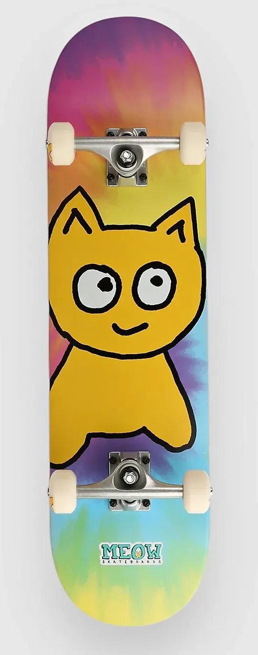 Meow Skateboards Big Cat Tie Dye 8
