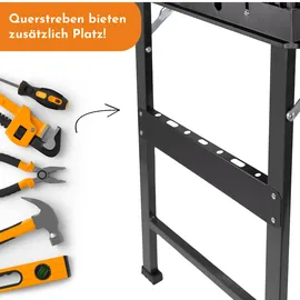 Lemodo Arbeitstisch Kunststoff/Metall 86,5x59,5x80,5 cm schwarz klappbar
