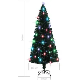 vidaXL Künstlicher Weihnachtsbaum mit Ständer 210 cm Fiberoptik