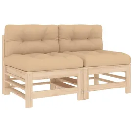vidaXL Mittelsofa 2-tlg. beige