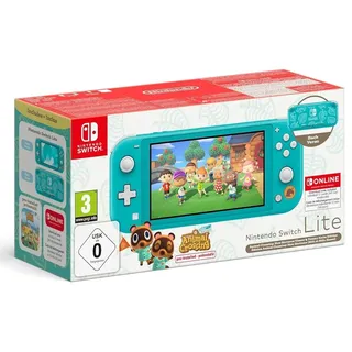 Nintendo Switch Lite türkis + Animal Crossing: New Horizons – Nepp-und-Schlepp-Edition + Nintendo Online 12-monatige (365-tägige) Einzelmitgliedschaft